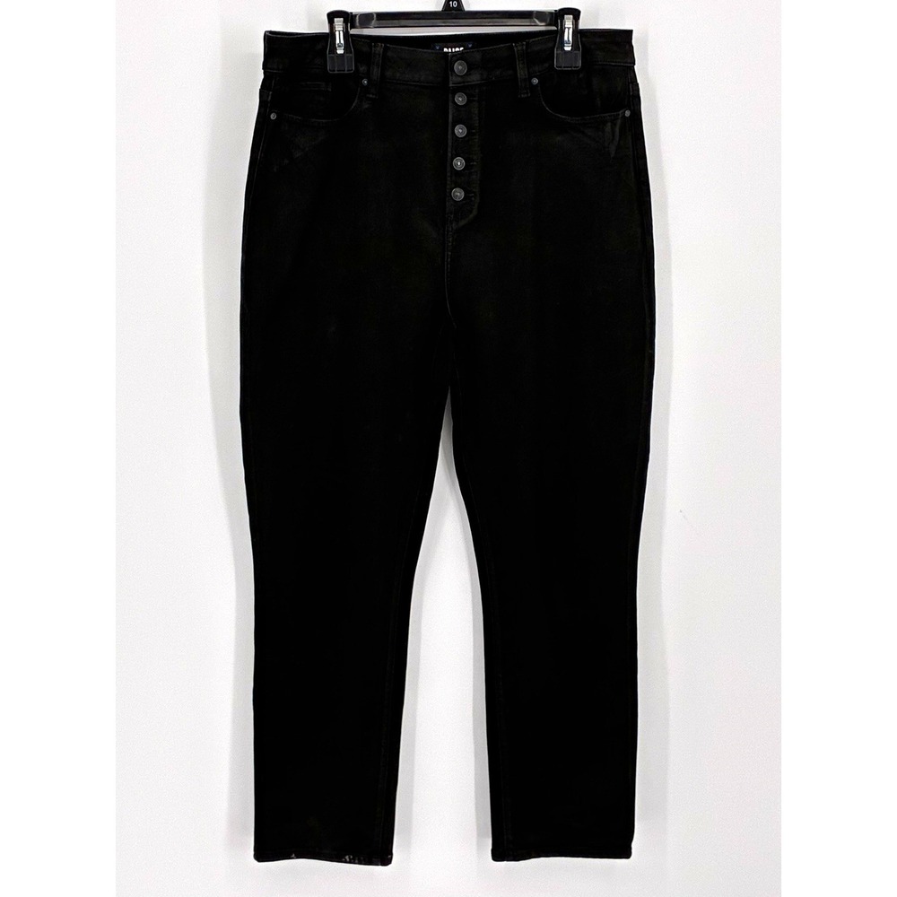 PAIGE Women's Black High Rise Skinny Jeans Button Fly Stretch 5-Pocket